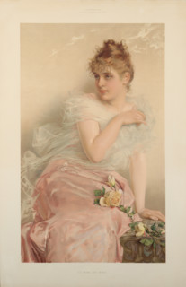 La Reine des Roses (Queen of The Roses), from The Lady's Pictorial, Christmas Number, 1890. Creator: Corcos, Vittorio Matteo (1859-1933).