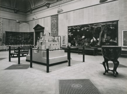 Gallery views of the 'International Exhibition of Chinese Art' held at the Royal Academy, 1935. Creator: Unknown.