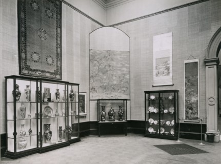 Gallery views of the 'International Exhibition of Chinese Art' held at the Royal Academy, 1935. Creator: Unknown.