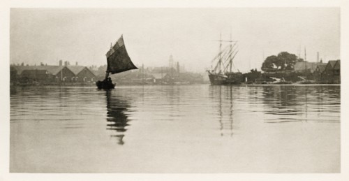 On the Flood, 1887. Creators: Peter Henry Emerson, Walter L. Colls.
