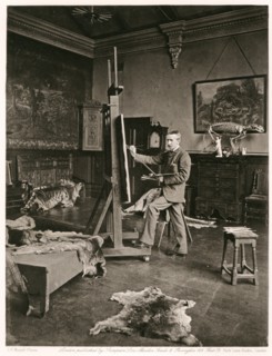 Briton Riviere, R.A., c1884. Creator: Joseph Parkin Mayall.