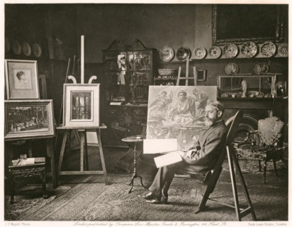Sir Edward Poynter, Bt. P.R.A., c1884. Creator: Joseph Parkin Mayall.
