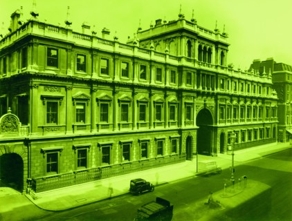 The Piccadilly front of Burlington House, 1932.  Creator: Unknown.