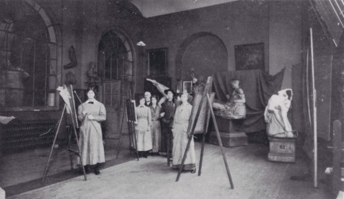 Students at work in the Antique School. Creator: Unknown.