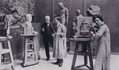 In the modelling school. Creator: Unknown.