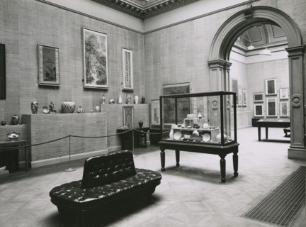 Gallery views of the 'International Exhibition of Chinese Art' held at the Royal Academy, 1935. Creator: Unknown.