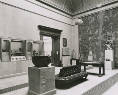 Gallery views of the 'International Exhibition of Chinese Art' held at the Royal Academy, 1935. Creator: Unknown.