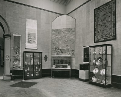 Gallery views of the 'International Exhibition of Chinese Art' held at the Royal Academy, 1935. Creator: Unknown.