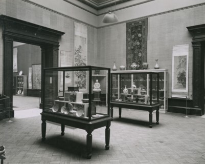 Gallery views of the 'International Exhibition of Chinese Art' held at the Royal Academy, 1935. Creator: Unknown.