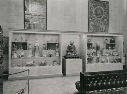 Gallery views of the 'International Exhibition of Chinese Art' held at the Royal Academy, 1935. Creator: Unknown.