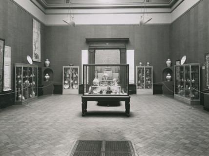 Gallery views of the 'International Exhibition of Chinese Art' held at the Royal Academy, 1935. Creator: Unknown.