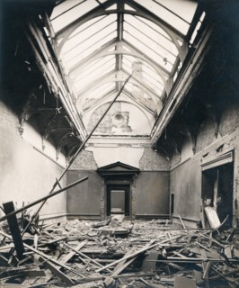 Gallery IX, Burlington House after the explosion of a German bomb in 1917. Creator: Unknown.