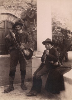 Two musicians, probably Taormina, Sicily, c1890s. Creator: Count Wilhelm von Gloeden.