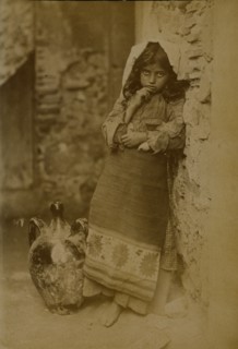 Young girl, probably Taormina, Sicily, c1890s. Creator: Count Wilhelm von Gloeden.