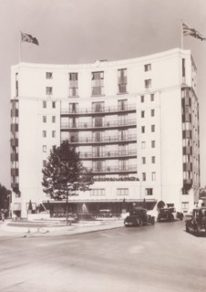 Photograph of the Dorchester Hotel, Park Lane, London, designed by William Curtis Green. Creator: Unknown.