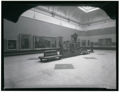 Exhibits and installation view of the 'Exhibition of Italian Art 1200-1900', Royal Academy..., 1930. Creator: A. C. Cooper.