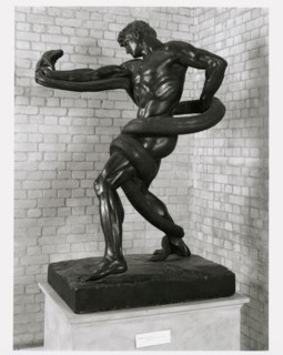 An Athlete struggling with a Python, c1877, (c1990s).  Creator: Prudence Cuming Associates Limited.