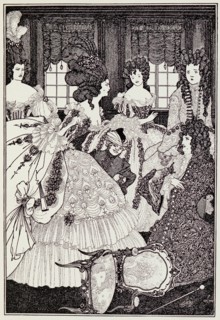 The Battle of the Beaux and the Belles, 1897. Creator: Aubrey Beardsley.