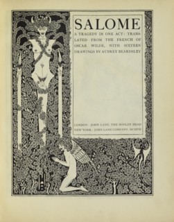 Salome - title page, 1907. Creator: Aubrey Beardsley.