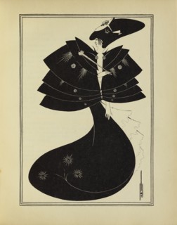 The Black Cape, 1907.  Creator: Aubrey Beardsley.