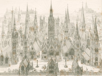 The Present Revival of Christian Architecture, 1843. Creator: AWN Pugin.