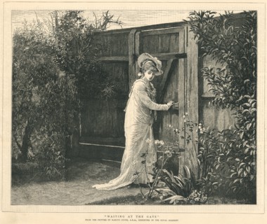 Waiting at the Gate, 1877. Creator: Charles Roberts.