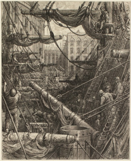 Inside the Docks, 1872.  Creator: Charles Maurand.