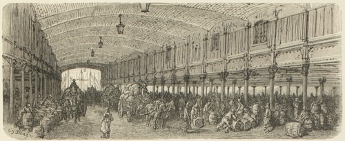 The Great Warehouse - St Katherine's Dock, 1872.  Creator: Unknown.
