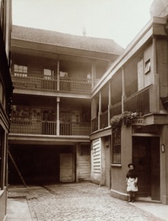 The "Old Bell," Holborn, inner courtyard., c1884. Creator: Henry Dixon & Son.