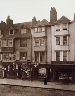 Old Houses in Borough High Street, Southwark, c1881. Creator: Henry Dixon & Son.