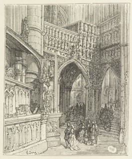 In The Abbey - Westminster, 1872.  Creator: Paul Jonnard.