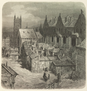 The Devil's Acre, Westminster, 1872.  Creator: Paul Jonnard.