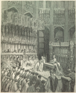 Westminster Abbey - Confirmation of Westminster Boys, 1872. Creator: Adolphe François Pannemaker.