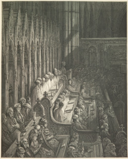 Westminster Abbey - The Choir, 1872.  Creator: Albert Doms.