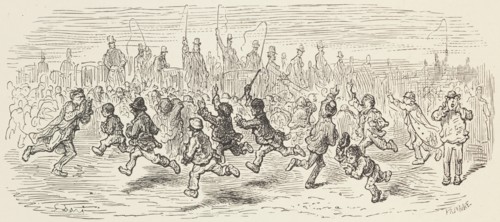 Barnes Common - Calling the Carriages, 1872.  Creator: Alfred Prunaire.