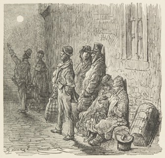 Provincials in Search of Lodgings, 1872.  Creator: Adolphe François Pannemaker.