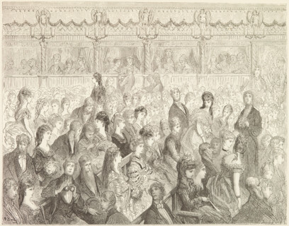 The Stalls, Covent Garden Opera, 1872.  Creator: Paul Jonnard.