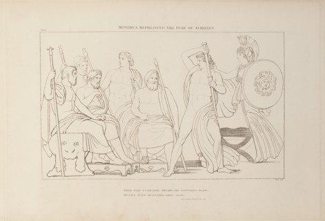 Minerva Repressing the Fury of Achilles, 1805. Creator: John Flaxman.
