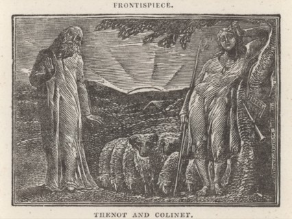 Frontispiece: Thenot and Colinet, 1821.  Creator: William Blake.