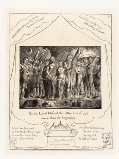 'So the Lord blessed the latter end of Job more than the beginning', 1825. Creator: William Blake.
