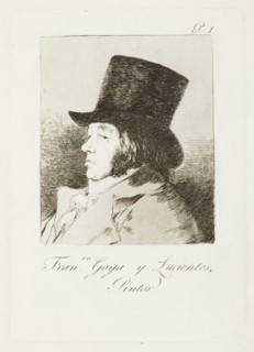 Fran.co  Goya y Lucientes, Pintor; Los Caprichos, pl.1, 1799. Creator: Francisco Goya.