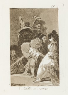 Nadie se conoce.; Los Caprichos, pl.6, 1799. Creator: Francisco Goya.