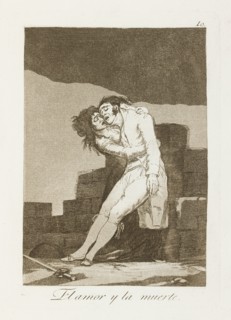 El amor y la muerte.; Los Caprichos, pl.10, 1799. Creator: Francisco Goya.