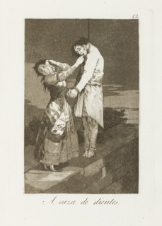 A caza de dientes.; Los Caprichos, pl.12, 1799. Creator: Francisco Goya.
