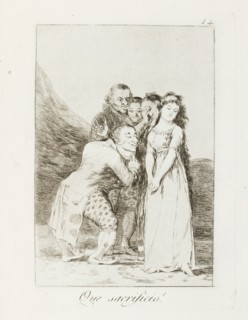 Que sacrificio!; Los Caprichos, pl.14, 1799. Creator: Francisco Goya.