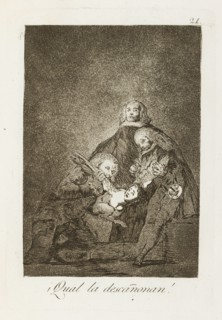¡Qual la descañonan!; Los Caprichos, pl.21, 1799. Creator: Francisco Goya.