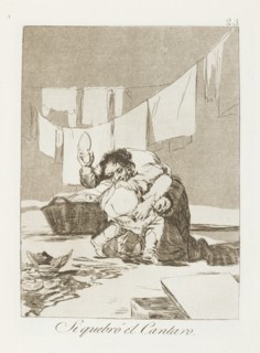 Si quebró el Cantaro.; Los Caprichos, pl.25, 1799. Creator: Francisco Goya.