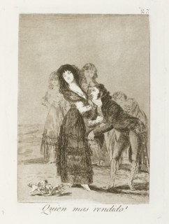 Quien mas rendido?; Los Caprichos, pl.27, 1799. Creator: Francisco Goya.