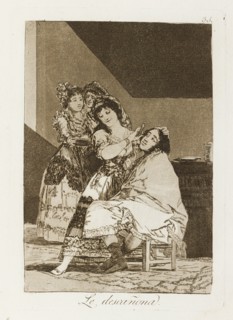 Le descañona.; Los Caprichos, pl.35, 1799. Creator: Francisco Goya.