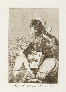 Si sabrá mas el discipulo?; Los Caprichos, pl.37, 1799. Creator: Francisco Goya.